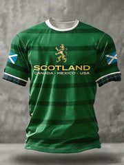 Men's Scotland Football Lover Printed T-shirt