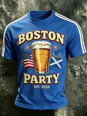 Men's UK Football Lover Scotland Printed Waffle Short Sleeve