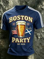 Men's UK Football Lover Scotland Printed Waffle Short Sleeve