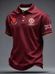 Men's Maroon Hearts Football Lover McCrae's Battalion Printed Casual Tops