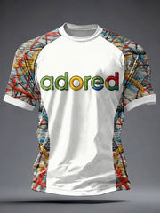 Men's Lemon Roses Music Lover Printed short sleeve t-shirt