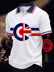 Men's Retro Northern Soul Print Casual Polo