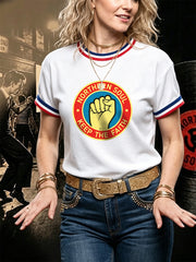 Women's Retro Northern Soul Keep The Faith Print Casual Tee