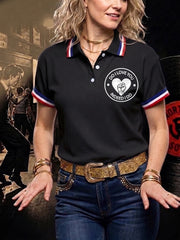 Women's Retro Northern Soul Do I Love You Indeed I Do Print Casual Polo