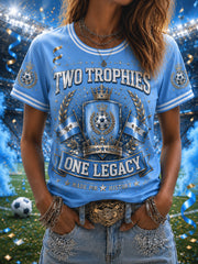 Women's Gift For Football Fans Print Casual Tee
