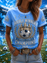 Women's Gift For Football Fans Print Casual Tee