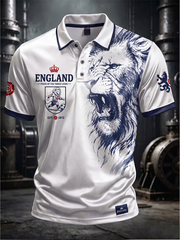 Men's UK Football Lover England Printed polo shirt