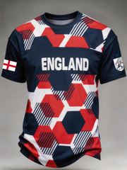 Men's UK Football Lover England Printed short sleeves t-shirt