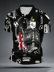 Men's UK Football Lover England Printed polo shirt