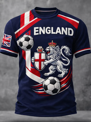 Men's UK Football Lover England Printed short sleeves t-shirt