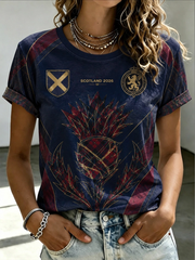 Women's Scotland Printed short-sleeved T-shirt