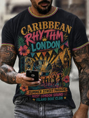 Men's Caribbean London Festival Notting Hill Carnival Printed T-shirt