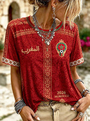 Women's 2026 Morocco Football T-Shirts