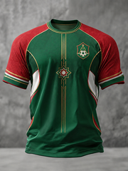 Men's Morocco Football Printed short sleeve t-shirt