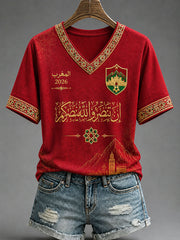 Women's 2026 Morocco Football T-shirt