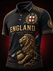 Men's UK Football Lover England Printed polo shirt