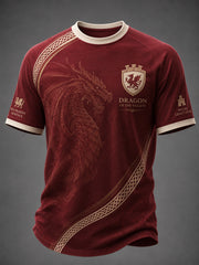 Men's Welsh Dragon Printed Casual Short Sleeves T-shirt