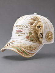 2026 Morocco Football Lion Print Unisex Hat