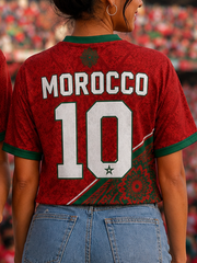 Women's Morocco Football Printed short-sleeved T-shirt