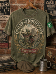 Men's Nottinghamshire Day Robin Hood Art Printed T-shirt