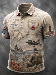 Men's Falklands War Veteran Printed polo shirt