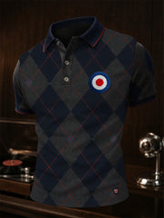 Men's Mods Culture UK Music Lover Business Style Printed polo shirt