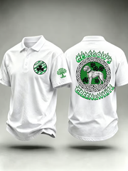 Men's GLASGOW GREEN & WHITE polo shirt
