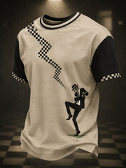 Men's Ska Revival Style Printed T-shirt
