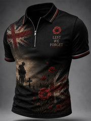 Men's Remembrance Day Lest We Forget Printed Shirt