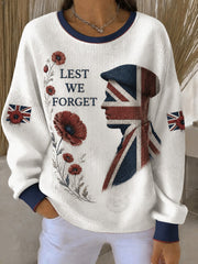Women's Lest We Forget Printed Sweatshirt
