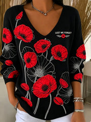 Women's Remembrance Day Lest We Forget T-shirt
