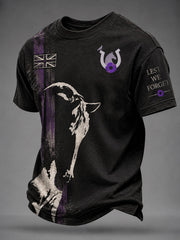 Men's Lest We Forget The Warhorse Print Short Sleeves T-shirt