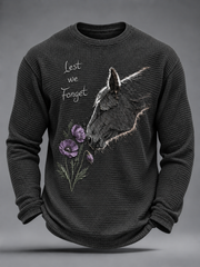 Men's Remembering The Animals Of War Waffle Long Sleeve T-Shirt