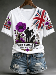 Women's Remembering The Animals Of War Short-sleeved T-shirt