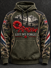 Men's Remembrance Day Lest We Forget Oversized Hoodie