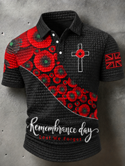 Men's Remembrance Day Lest We Forget short sleeve shirt