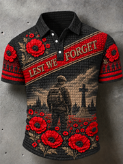 Men's Remembrance Day Lest We Forget short sleeve shirt