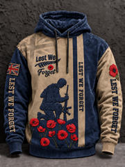 Men's Remembrance Day Lest We Forget Oversized Hoodie