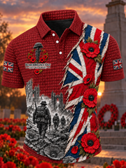 Men's Remembrance Day Lest We Forget short sleeve shirt