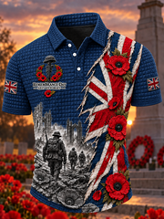 Men's Remembrance Day Lest We Forget short sleeve shirt