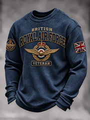 Men's British Veteran Printed Waffle Sweatshirt