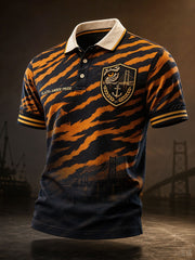 Men's Tigers Art Football Lover Printed Casual Tops