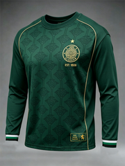 Men's Scottish Celtic FC Print long sleeve round neck T-shirt