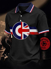 Men's  Retro Northern Soul Print Casual Polo