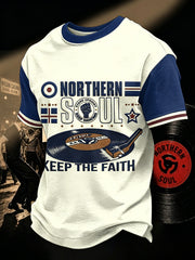 Men's Retro Northern Soul Keep The Faith Print Casual Tee
