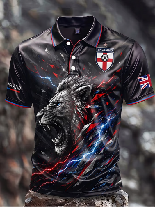 Men's UK Football Lover England Printed polo shirt