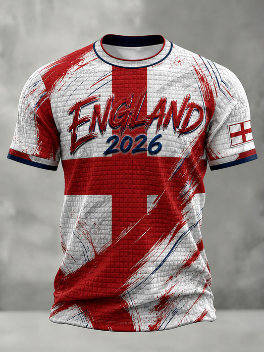 Men's UK Football Lover England Printed short sleeves t-shirt