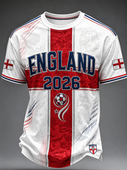 Men's UK Football Lover England Printed short sleeves t-shirt