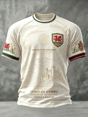 Men's Welsh Dragon Printed Casual short sleeves t-shirt