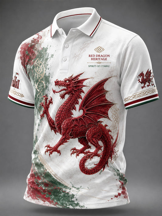 Men's Welsh Dragon Printed Shirt
